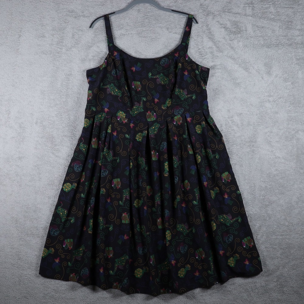 The Dress Shop Main Street Electrical Parade Dress Womens 1X Plus Black Pockets